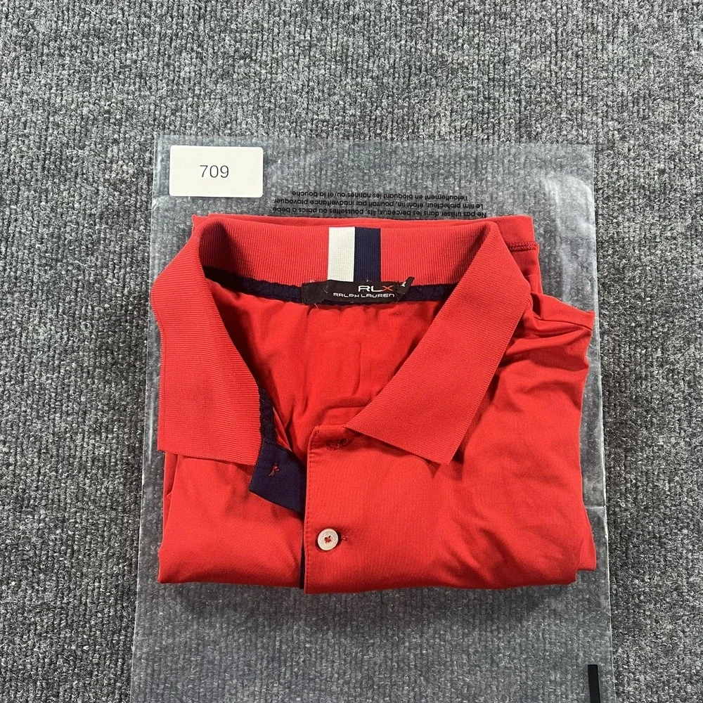 Ryder Cup USA Golf Polo Shirt Mens XL Red RLX‎ Ralph Lauren 2016 United States